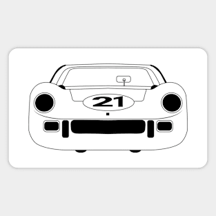 Ferrari 250P Black Outline Magnet